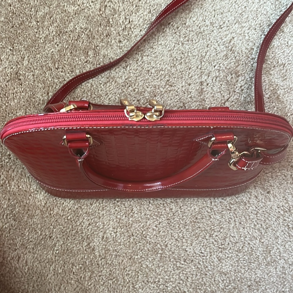 Arcadia Patent Leather Dome Purse - Picture 3 of 13